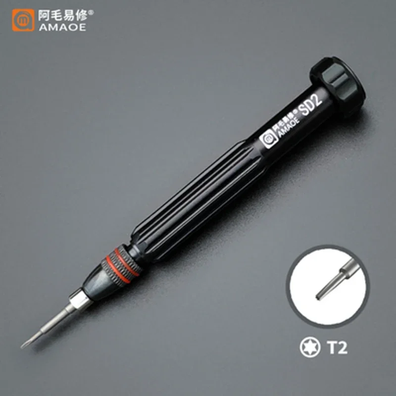Прецизионная отвертка AMAOE SD2 Torx Pentalobe Tri Wing, магнитная S2, стальные биты, отвертка для камеры, часов, ремонта мобильных телефонов