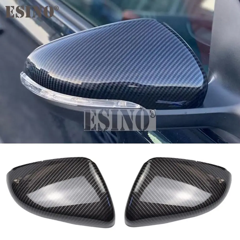 

2 x АБС углеродное волокно вид боковое зеркало заднего вида Сменные Чехлы для Volkswagen VW Golf MK6 R20 GTI Golf R Touran
