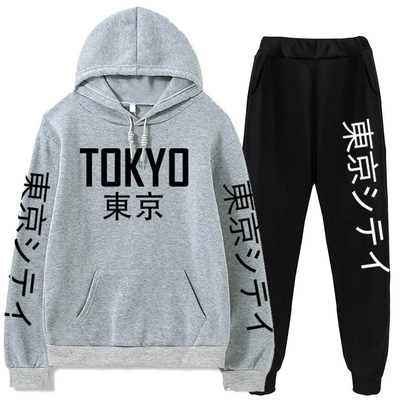 Японский Женский комплект из толстовки и спортивных брюк в Токио удобные