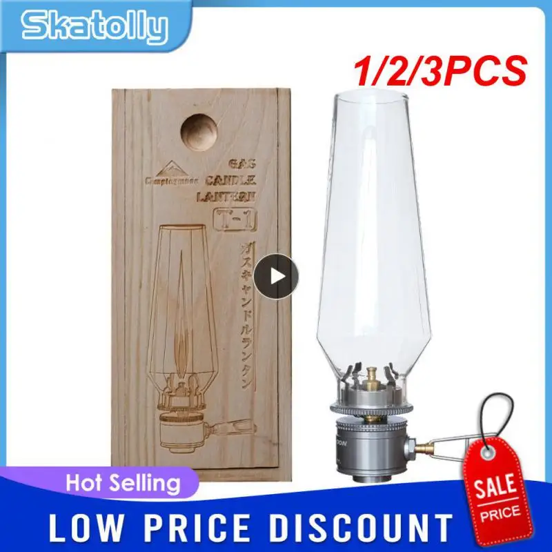 

1/2/3PCS Outdoor Gas Candle Lamp Tent Lantern Light Camping Tourist Tent Light for Backpacking Camping Hiking Fishing