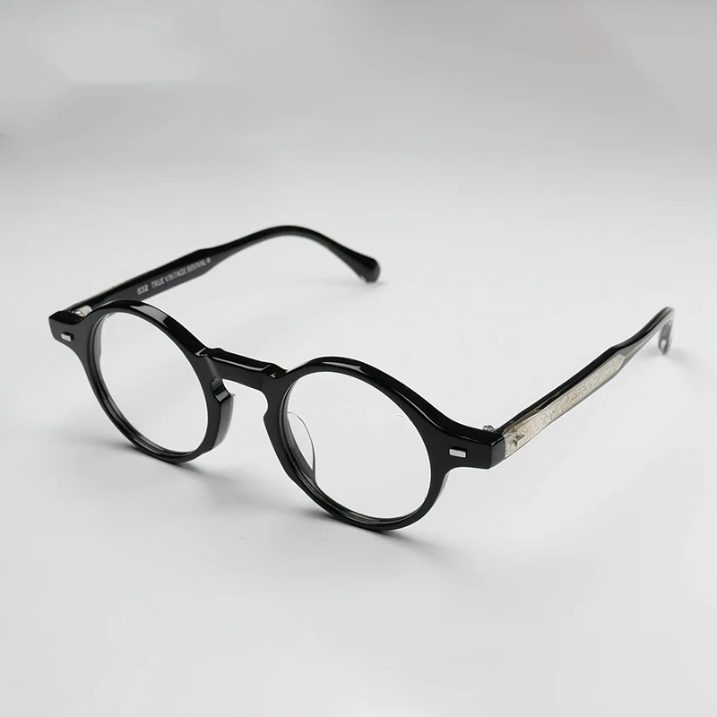 Japanese Acetate Round EyeglassesMen Fashion Oval Tortoise Prescription Classical Glasses Handamde Eyewear 532 Glasses Men