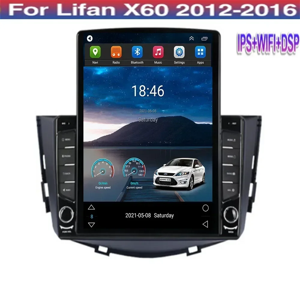 9.7&quot Android 13 For Lifan x60 2012 2013 2014 2015 2016-2050 Tesla Type Car Radio Multimedia Video Player Navigation GPS Camera
