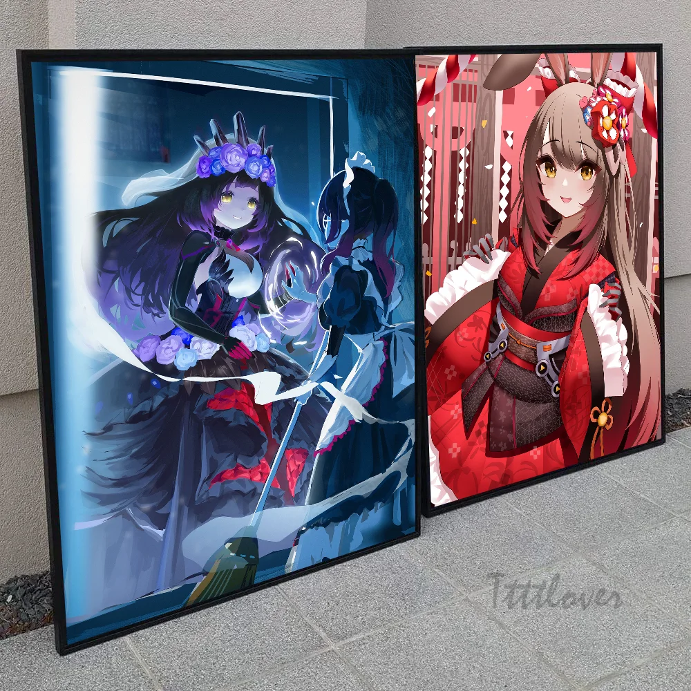 Аниме девушка Hololive Roboco плакаты наклейки декор для игровой комнаты подарки