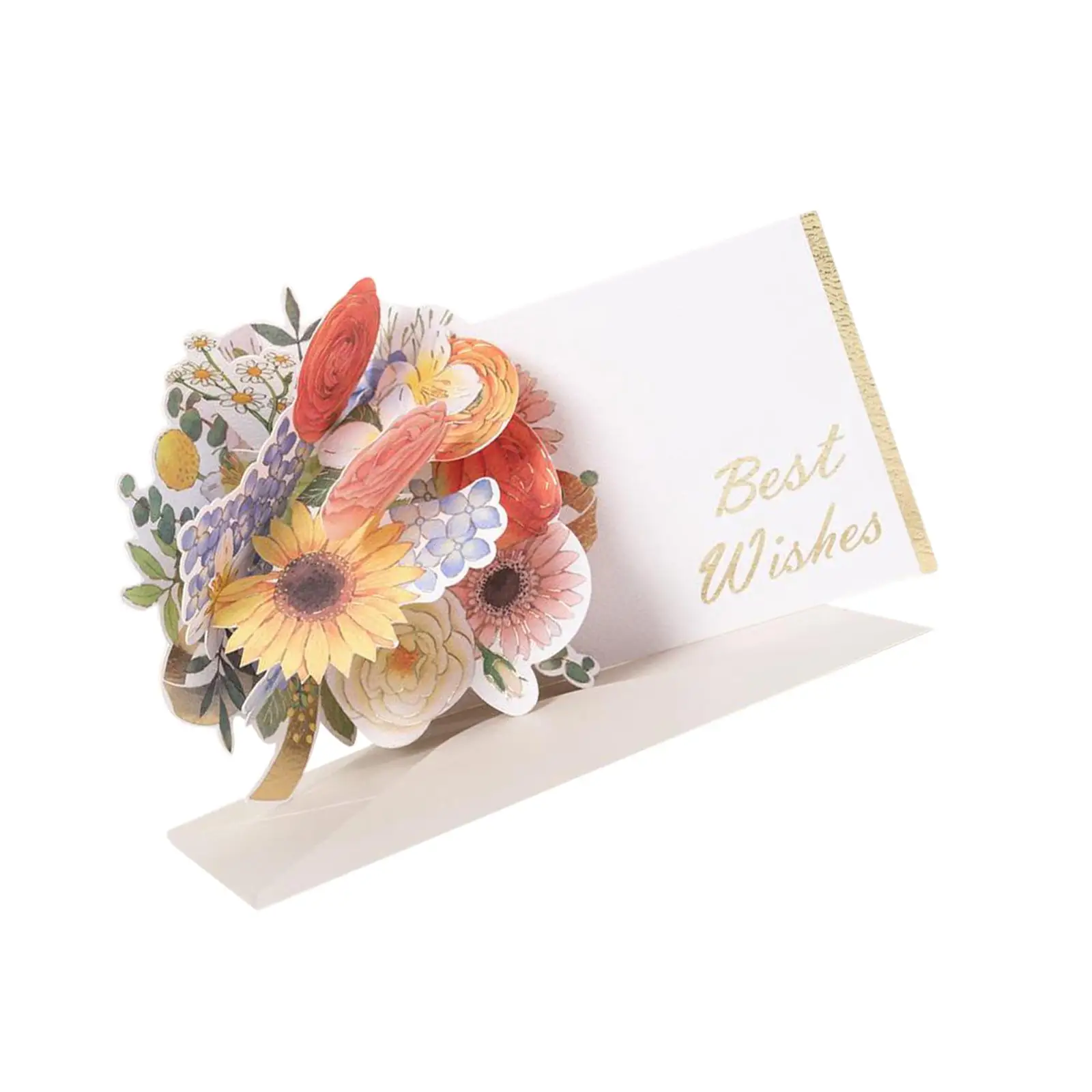 

Flower Greeting Card Congratulation Birthday for Festival Thanksgiving Mom