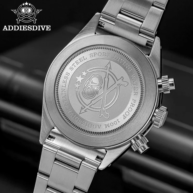 Мужские часы ADDIESDIVE класса люкс из нержавеющей стали AD2557 с японским кварцевым хронографом VK64, светящимся керамическим безелем BGW9, модные (art.: 3920dc0fab9cf) - 3920dc0fab9cf