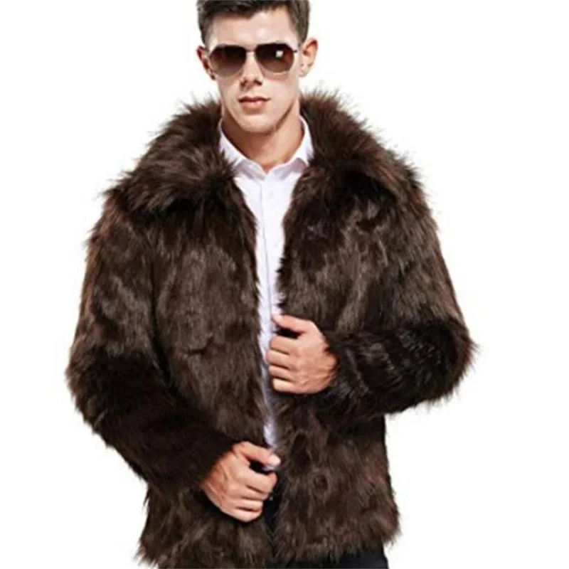Autumn short faux mink leather jacket mens winter thicken warm fur leather coat men slim jackets jaqueta de couro fashion B54