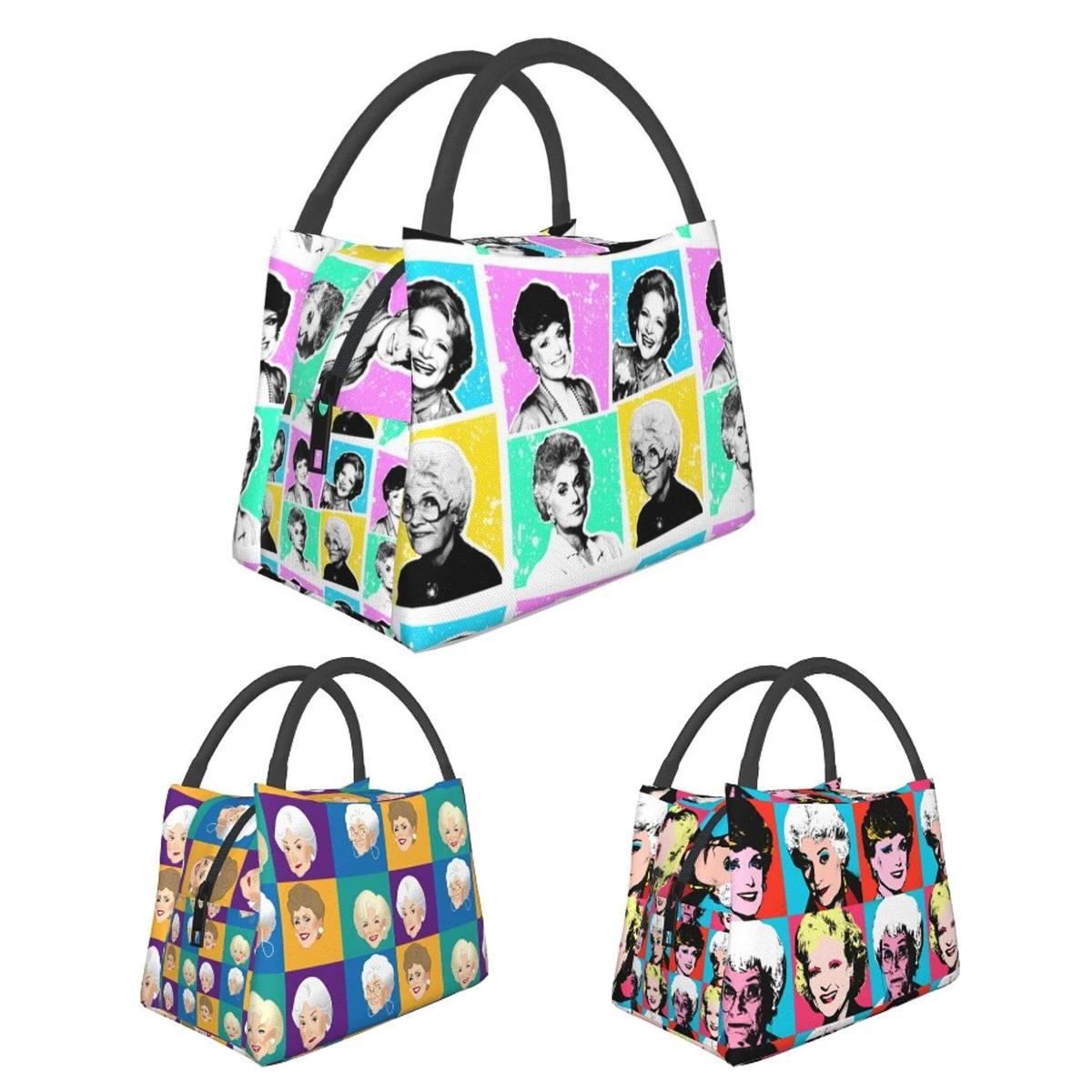 

Golden Girls Pop Art Lunch Boxes Women 80s Sitcom Thermal Cooler Food Insulated Lunch Bag Hospital Office Pinic Container