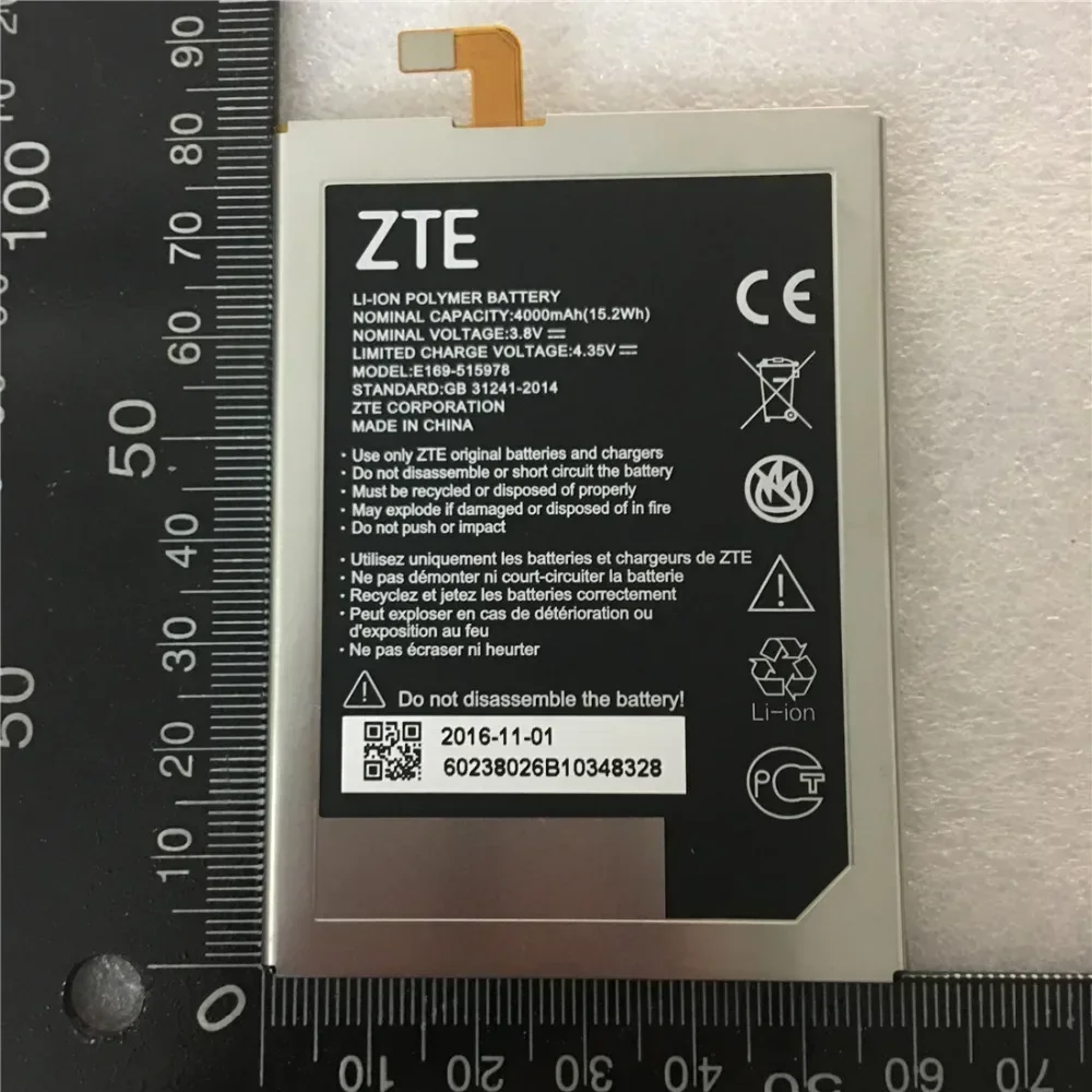 100% оригинал новый протестированный 4000 мАч E169- 515978 Для ZTE Q519T Blade X3 D2 A452 T620 T-620
