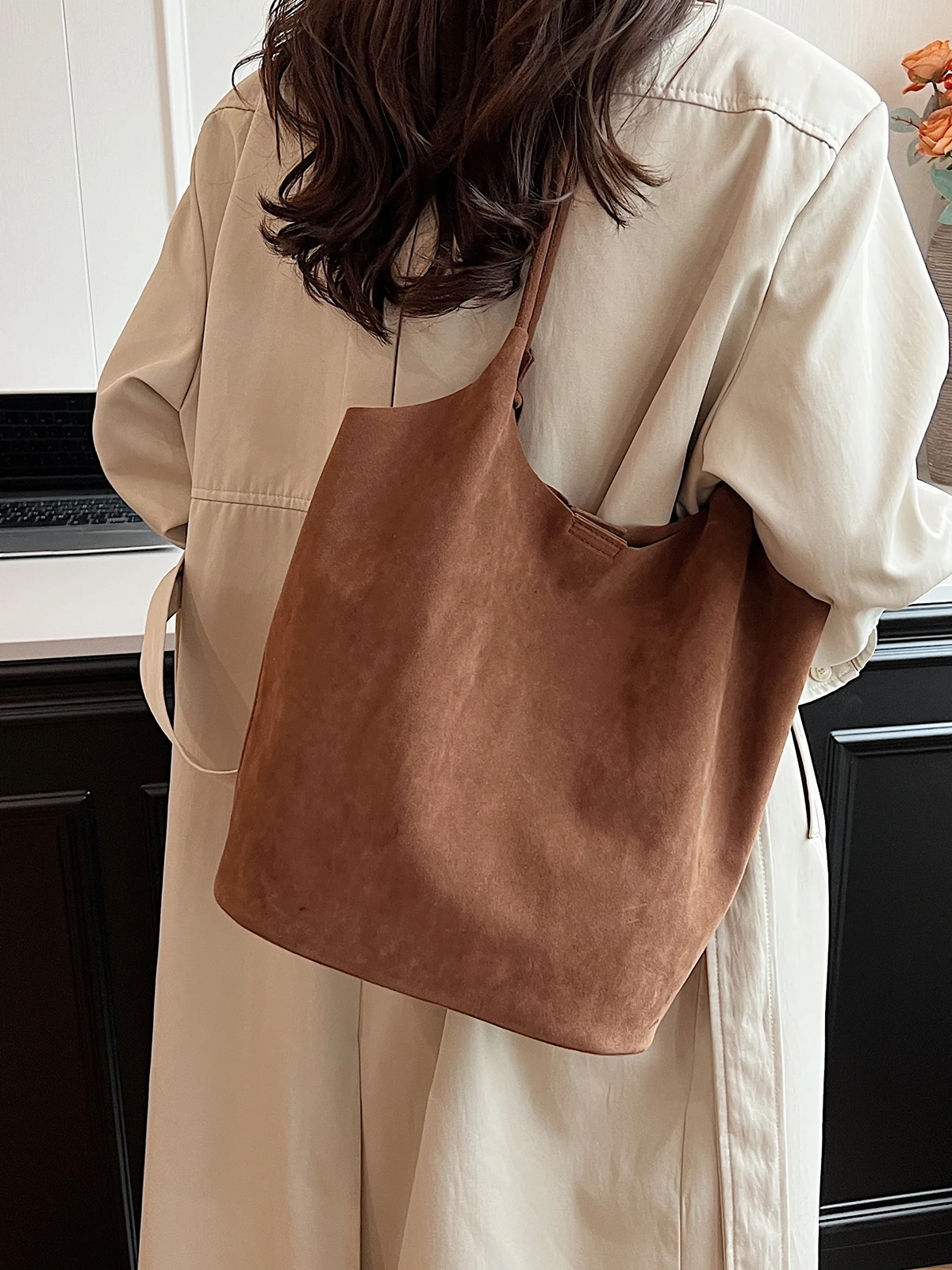 Женская квадратная сумка-тоут MABULA из замши 2 шт