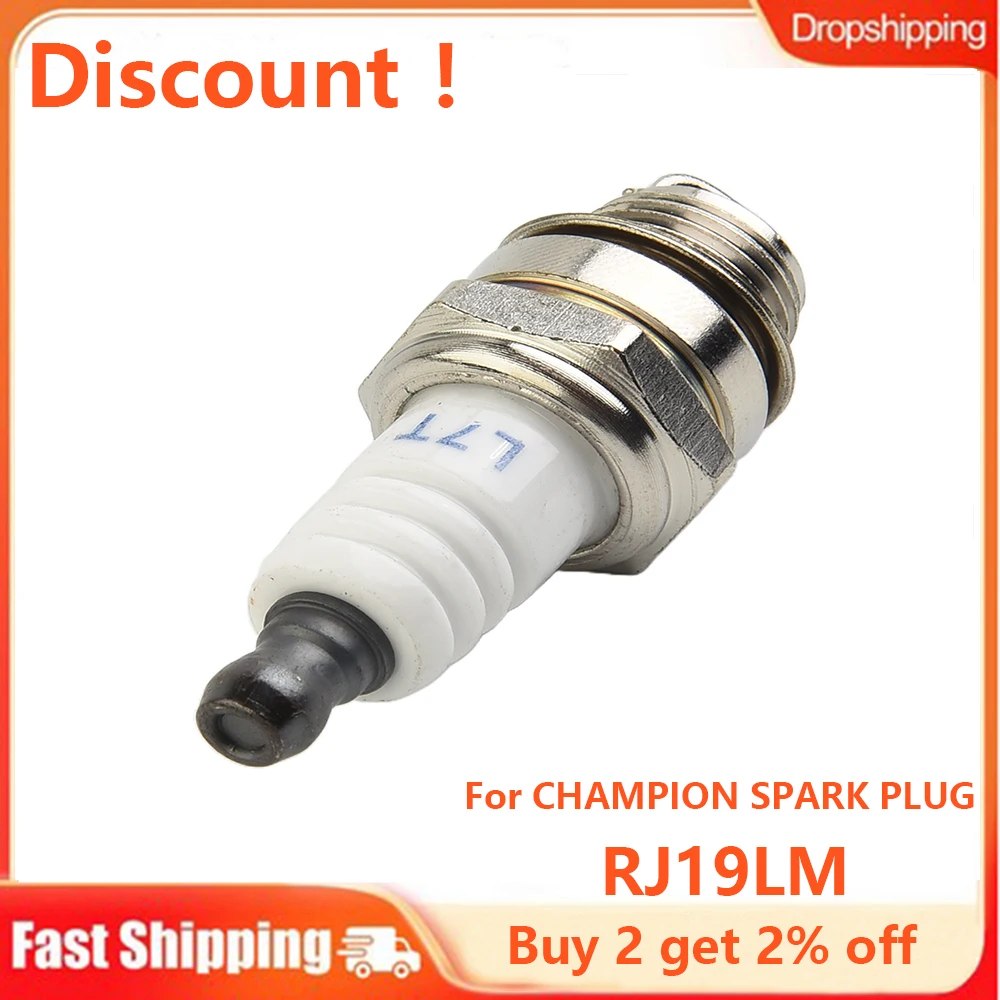 Свеча зажигания для чемпиона, Свеча зажигания RJ19LM для Brigg Strattons BR2LM GL2RC, детали для газонокосилки, аксессуары для садовых инструментов Свеча зажигания для чемпиона, Свеча зажигания RJ19LM для Brigg Strattons BR2LM GL2RC, детали для газонокосилки, аксессуары для садовых инструментов