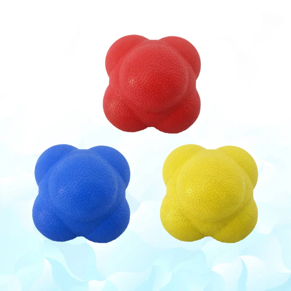 3pcs Agility Reaction Reflex Ball Bouncing Baseball Tennis Badminton Training Exercise Fitness (High