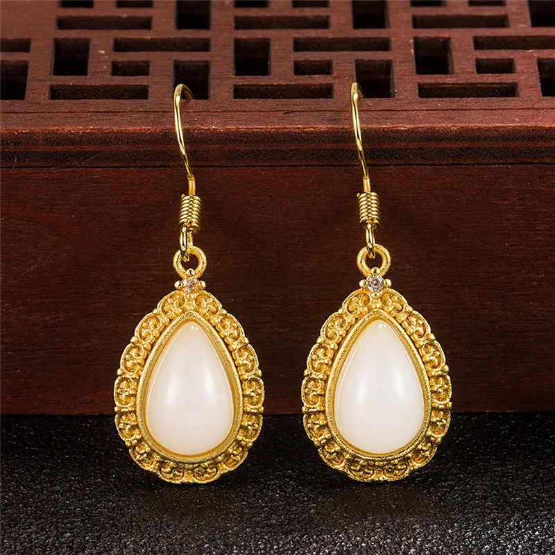 Женские серьги-гвоздики с золотым покрытием 1 пара E2073