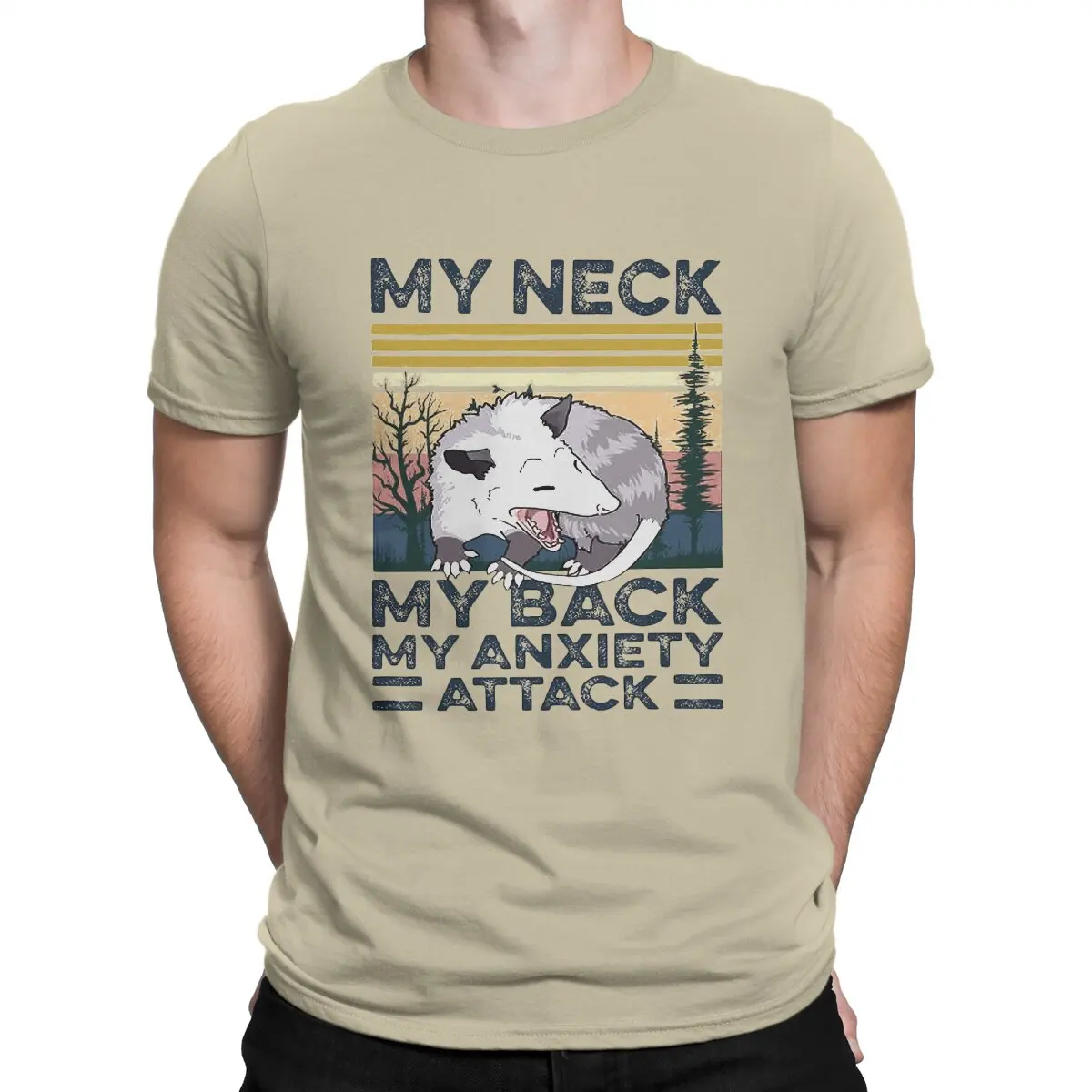 

Винтажная Мужская футболка с надписью «My Neck My Back My anxiattack»