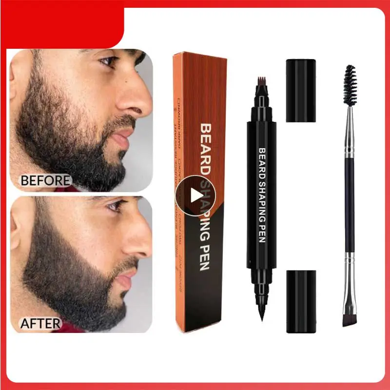 

ProfessionalFour Prong Waterproof Sweat-proof Men's Pen Beard Brush Shredded Hair Brush Combination Coverage Styling Pen TSLM1