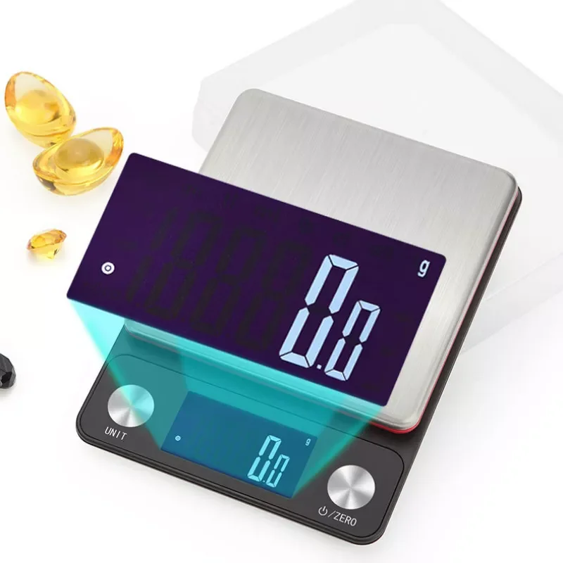 

High Precision Kitchen Scale 0.1g Multi-function Baking Electronic Scale Digital Kitchen Stainless Steel Scale Cooking Tools