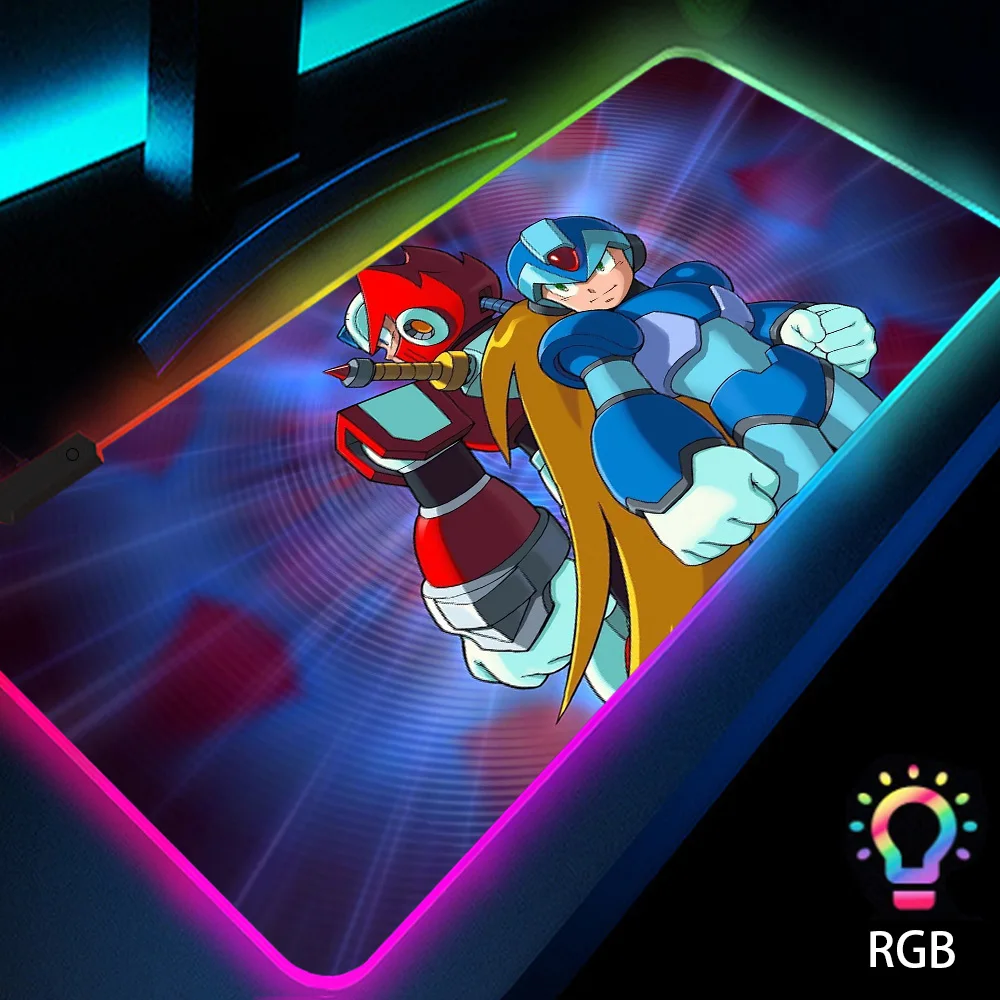 

Megaman Computer Mouse Pad Mat with Rgb Backlight Gaming Mousepad LED Backlit Keyboard Mat 800x300 Tifa Lockhart Desk