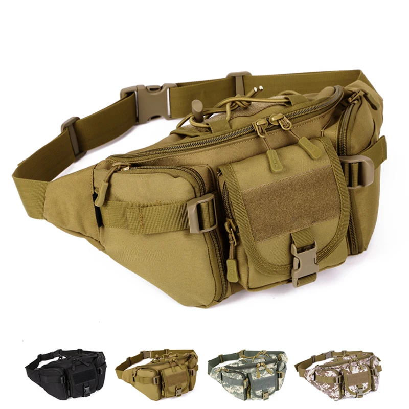 

New men's Tactical Waist Pack Outdoor Cycling Travel Fanny Mountaineering Running Casual Wallet Hiking Chest Camouflage Belt Bag