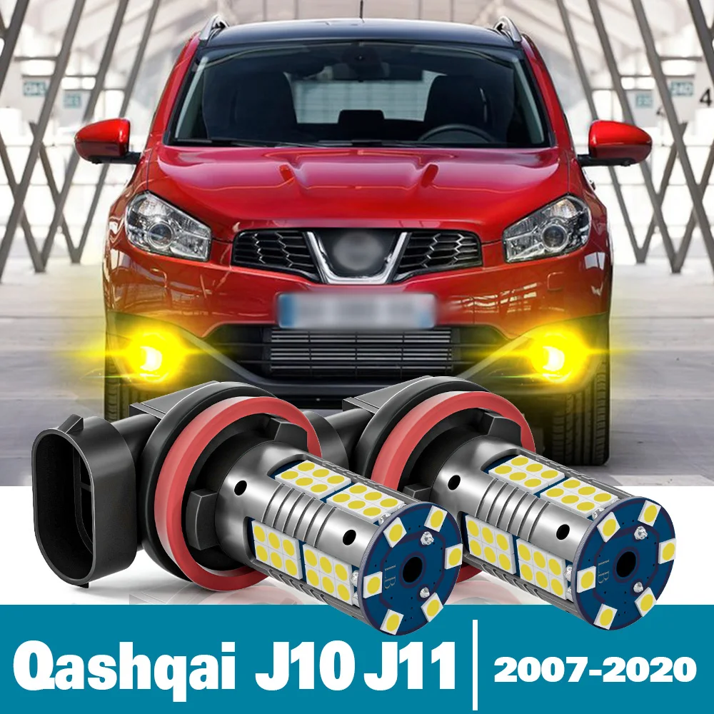 

2pcs LED Fog Light For Nissan Qashqai J10 J11 Accessories 2007 2008 2009 2010 2011 2012 2013 2014 2015 2016 2017 2018 2019 2020