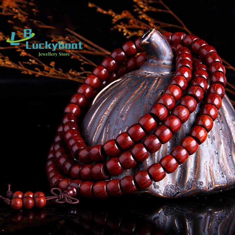 Оптовая продажа бусины из натурального красного сандалового дерева Замбии в