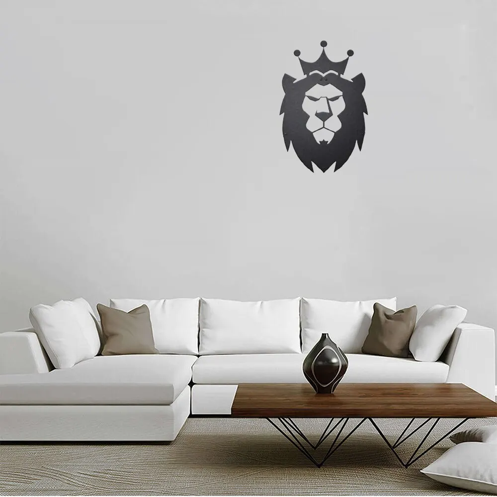 

Lion animal king Metal wall art decor laser cut hanging indoor outdoor home office decorative garden bedroom living room