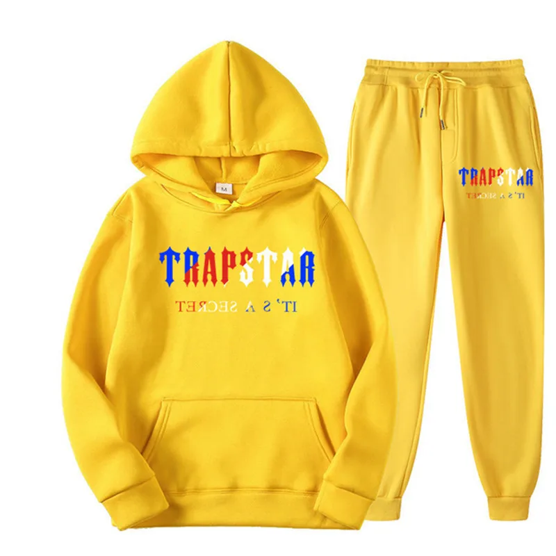 2023 Autumn Winter Trapstar London Sets Sportswear Men's 2-piece Sweatshirt + Sweatpants Hoodie Casual Men's Clothing Hoodie Set