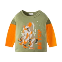 t shirt boy long sleeve tees kids rhinoceros print spring summer tops clothing for baby toddlers