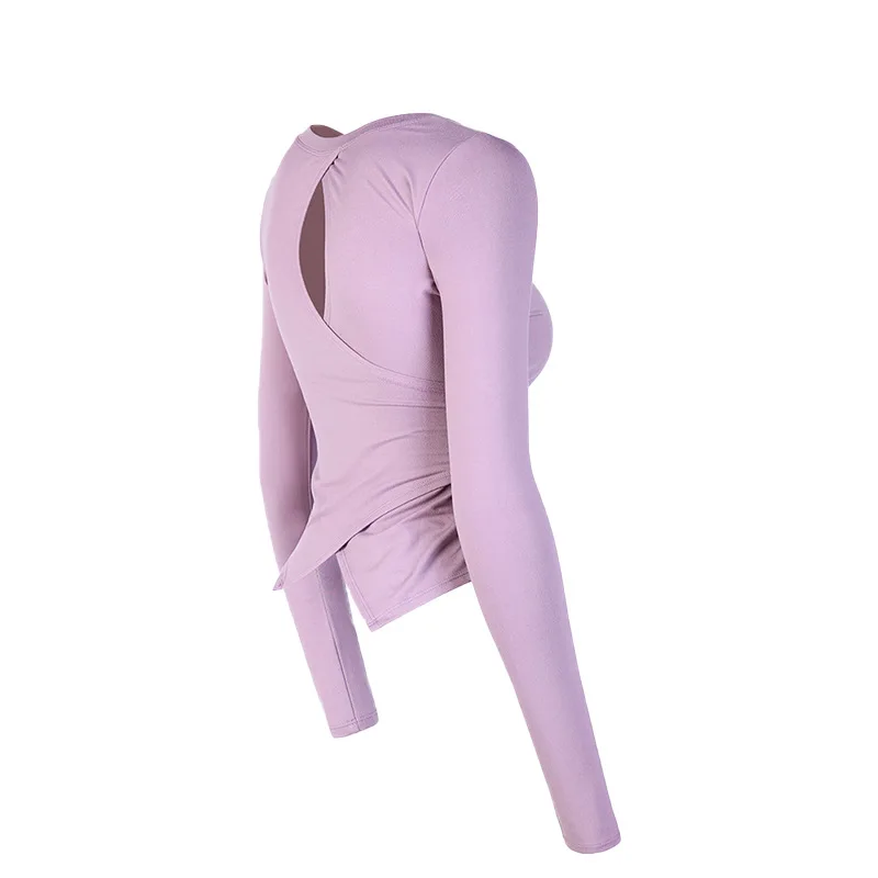Yoga Crop Tops Long-sleeved Tight-fitting Beautiful Back Fitness Clothing Women's Quick-drying Sportswear Female Gym Shirts |