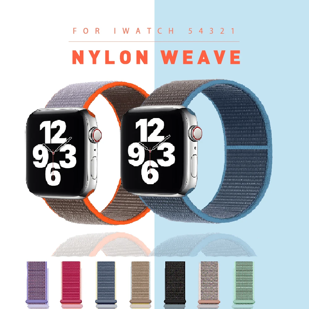 

Nylon Loop Watch Strap for Apple Watch Band 44mm 40mm 41mm for iWatch Series7 6 Se 5 4 3 2 1 Watchbands 38mm 42mm 45mm Bracelet