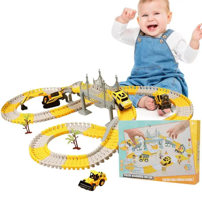 

Electric Train Track Set Railway Kits Locomotive Engine Creative Design Winter Holiday Train Tracks Toys Christmas Birthday