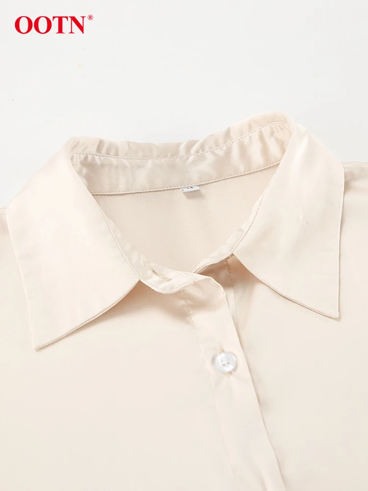 Женские однотонные атласные брючные костюмы OOTN