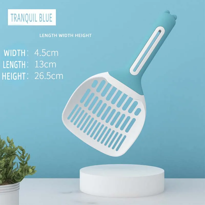 

Cat litter shovel roll tail shovel long handle fine hole cat litter shovel cleaning supplies tofu sand cat poop shovel pet
