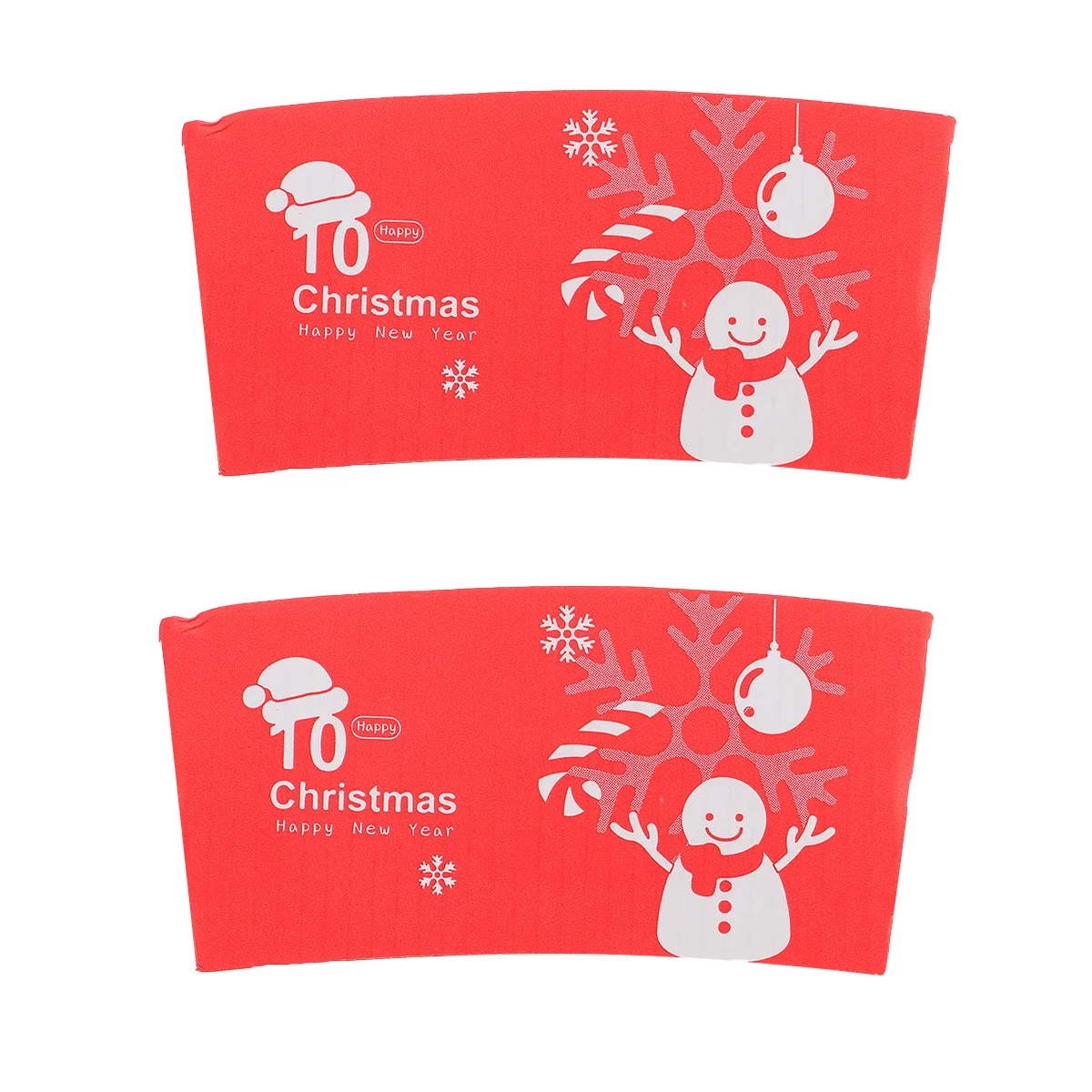

100pcs Christmas Coffee Cup Sleeves Winter Cocoa Cup Sleeve Snowman Cup Sleeves Christmas Coffee Cup Decor