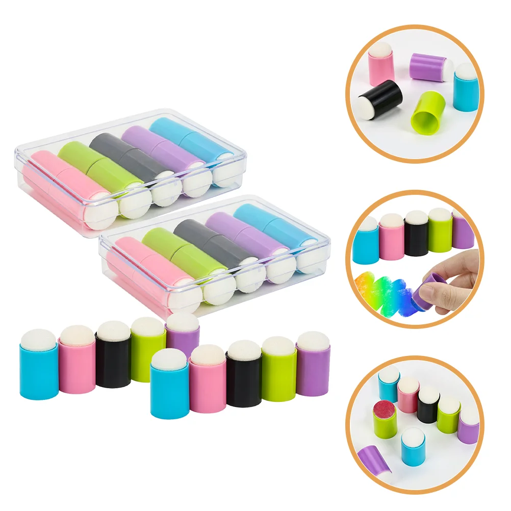 

Finger Sponge Daubers Stencil Sponge Brushes DIY Painting Sponges Children Drawing Brushes Art Supplies