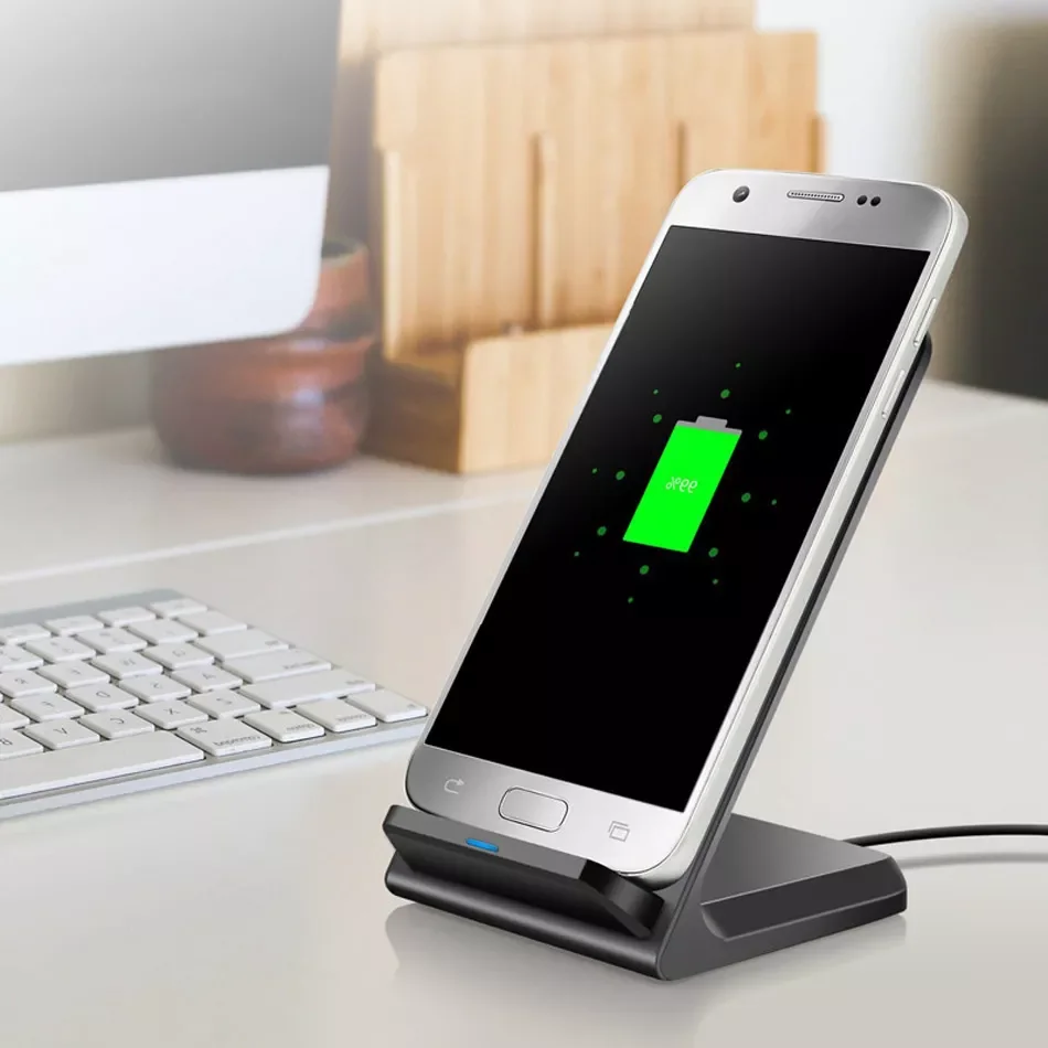 

Wireless Charger Stand For iPhone 13 12 11 Pro X XS Max XR 8 S21 S20 S10 Qi Fast Charging Dock Station Phone Holder