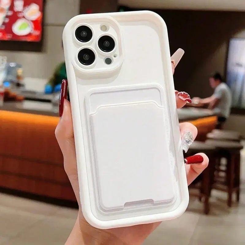 Силиконовый чехол для телефона с защитой от падения и вставкой карточек Vivo Y73t Y72