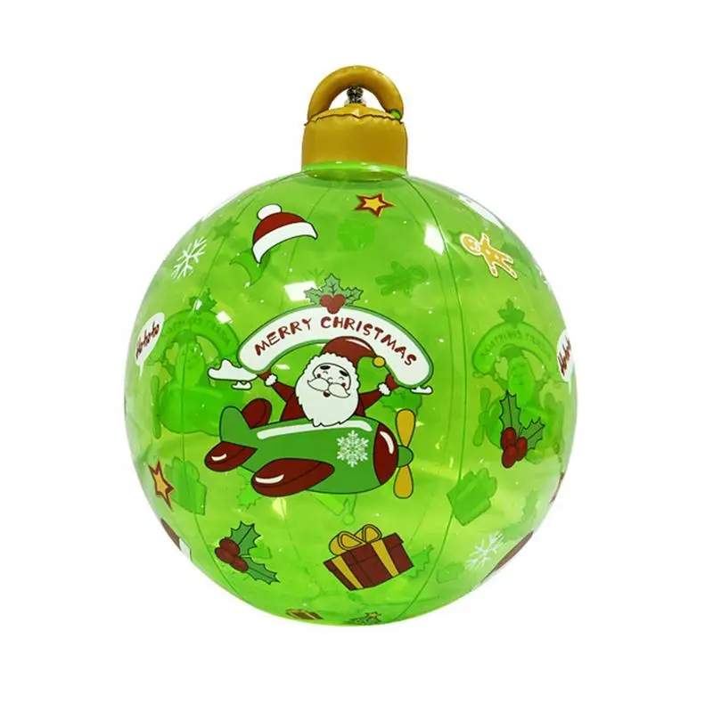 

PVC Inflatable Christmas Ball PVC Christmas Decorations Inflatable Light Up Balls 20 Inches Large Christmas Ball Outdoor