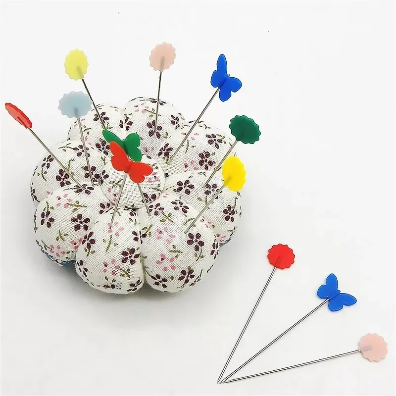 

Sewing Flowers Pin Flat Flower Bead Fixing Pin Home Stainless Steel Positioning Garment Needle Manual DIY Sewing Tool