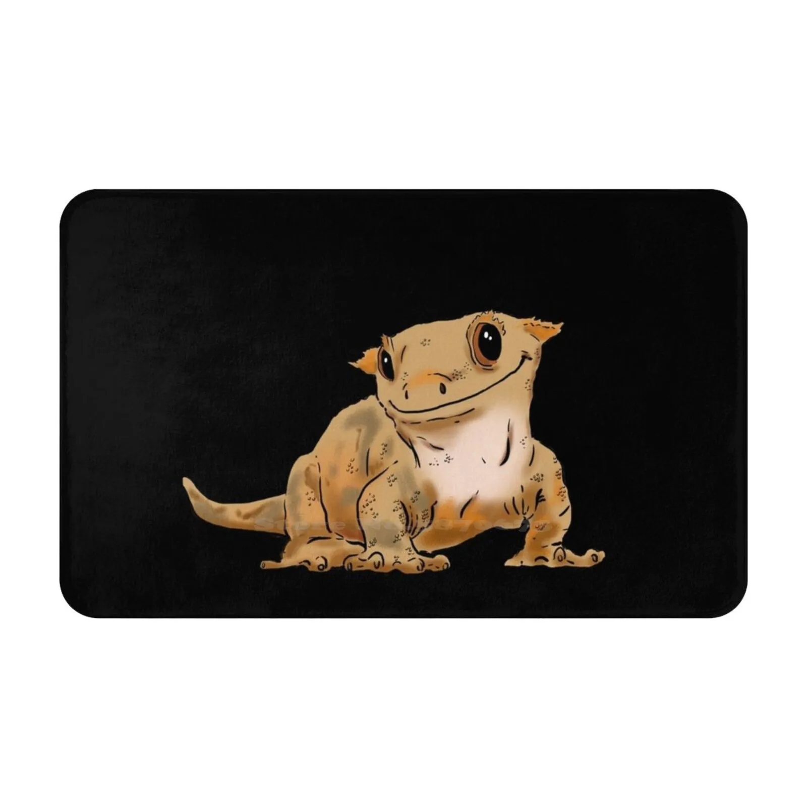 Улыбающийся хохлатый Гекко милая Хохлатая мягкая подкладка для ног влюбленных