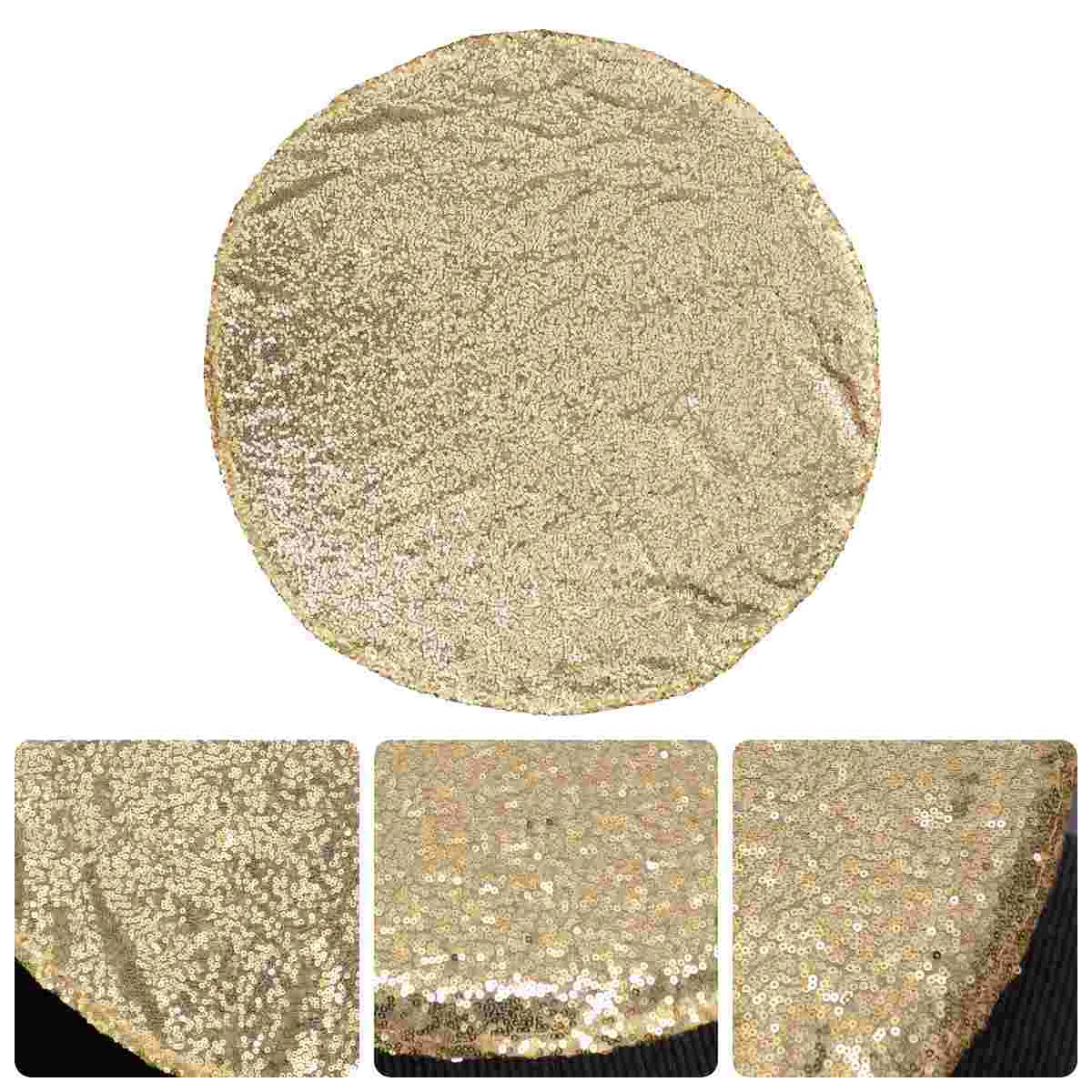 

Table Cover Sequin Tablecloth Round Shiny Table Runner Wedding Decoration for Hotel Restaurant Dining Room Tabletop Decoration