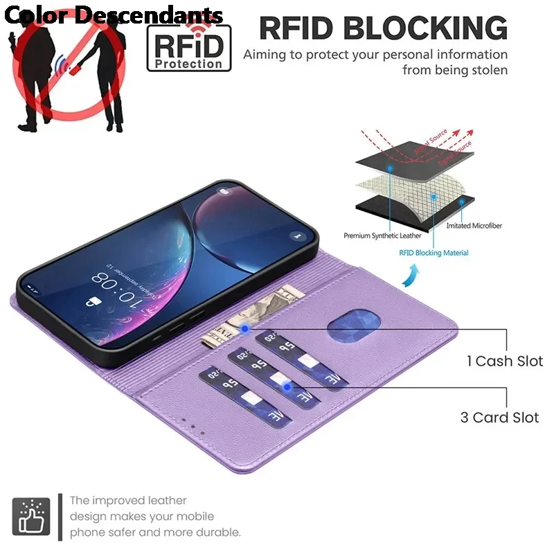 New Style Wallet Flip Anti-theft Case For Huawei Honor X9C X5B X7C 200 Smart Lite X8B X7B X9B Leather Cover RFID Blocking Protec