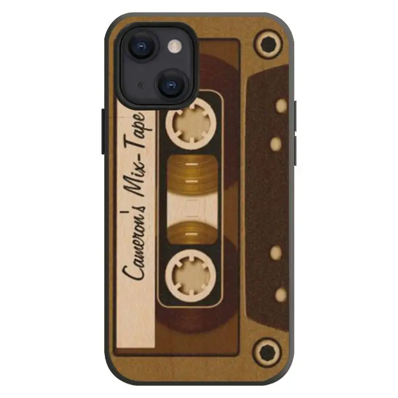 

Retro Kawai Mixtape Vintage Magnetic Cassette Audio Tape Phone Case For IPhone 13 12 11 Pro XS MAX XR 8 7 6 Plus X Black Cover