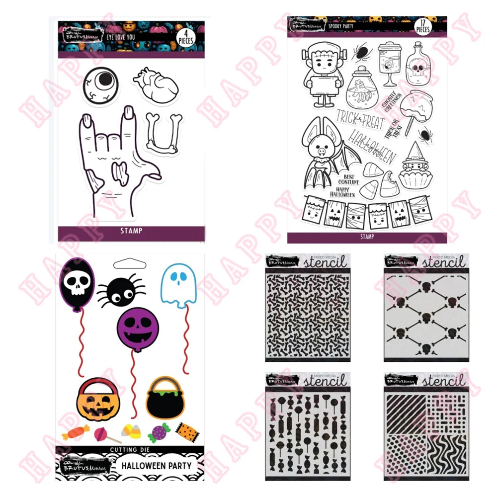 

Skull Quilt Spooky Party Halloween Metal Cutting Dies Stamps Stencil Template Decoration DIY Scrapbook Diary Embossing Handcraft