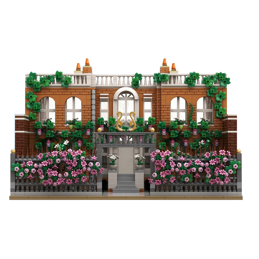 

Конструктор MOC Garden Villa House The bridgerтонизированный, набор строительных блоков для сада, архитектурные модели игрушек для детей, подарок на день ...