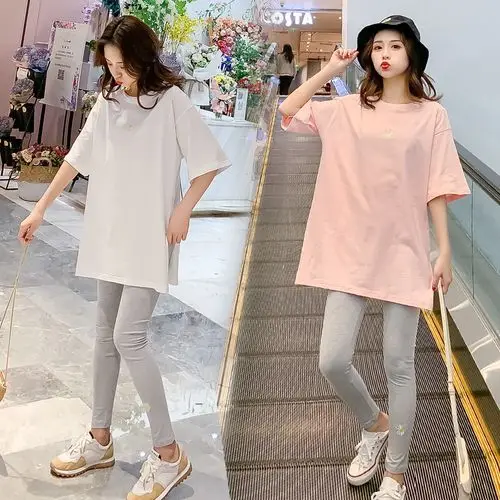 

Maternity Pregnant Baby Loading 2022 Funny Women T Shirt grey Girl Pregnancy Announcement Shirt New Mom Big Size Clothes