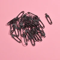 alloy charms pin black pendants jewelry making diy handmade craft accessories for fashion necklace keychain girls 10pcs