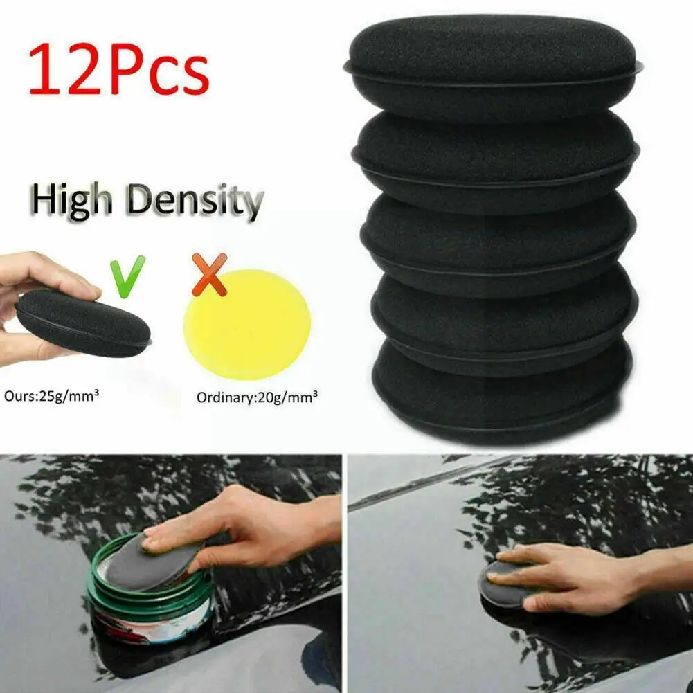 

12pcs High Density Car Waxing Polish Foam Sponge Car Maintenance Tools Waxing Waxing Maintenance Wash Polishing Car L4h1