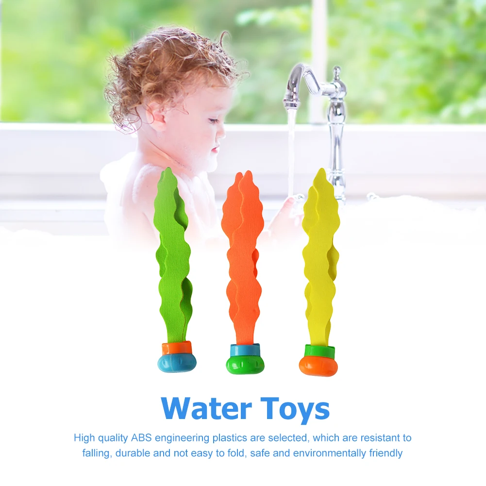 

3pcs Sea Plant Children Swimming Pool Throwing Sinking Dive Toys Funny Underwater Training Kids Summer Diving Game Play Water