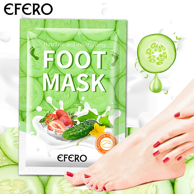 

10Pair Cucumber Feet Exfoliating Foot Mask Exfoliation Scrub for Feet Mask Remove Dead Skin Heels Foot Peeling Mask for Foot Spa