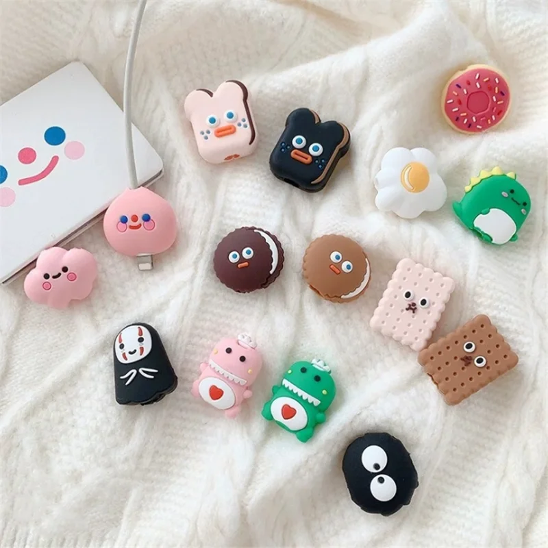 

Cable Bite Cartoon Cute Cable Protector Wire Winder Data Line Cord For Iphone USB Charging Protective Cover Winder Organizer