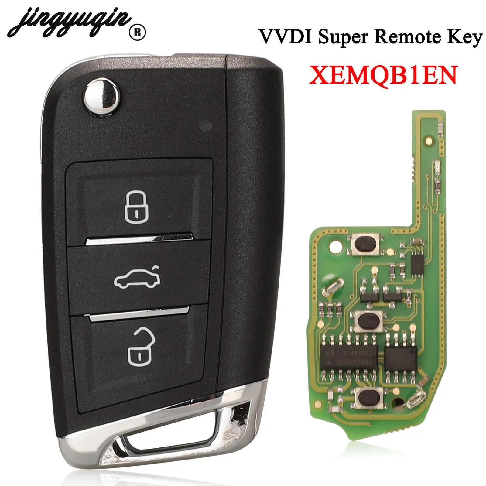 

jingyuqin 3 Buttons XEMQB1EN Xhorse VVDI Super Remote Key For VW MQB Type For VVDI2 /VVDI MINI Key Tool/VVDI Key Tool Max